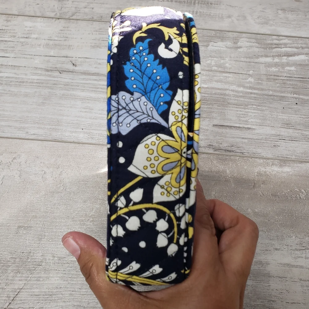 Vera Bradley Ellie Blue From My Heart Jewelry Box Case Elephant Floral EUC